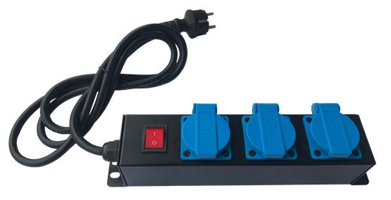 PDU 2 Round Feets - 3 Sockets with Cover